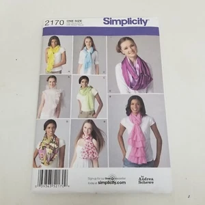 UNCUT Simplicity 2170 Fall Scarf Spring Scarves One Size Infinity Ruffle Teen - Picture 1 of 10