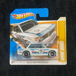 HOT WHEELS 2012 NEW MODELS SERIES BMW 2002 21/247 White SHORT CARD - Picture 1 of 1