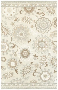8x10 Sphinx Ivory Petals Bulbs Rings Curls Floral Area Rug 93005 - Aprx 8' x 10' - Picture 1 of 1