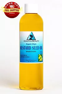 MUSTARD OIL ORGANIC UNREFINED VIRGIN COLD PRESSED RAW PREMIUM FRESH PURE 4 OZ - Picture 1 of 12