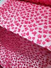 Fuchsia Pink 3d Lace Floral Flowers Embroidery Fabric Sold By Yard