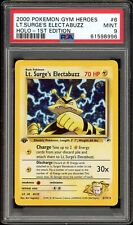 Lt. Surge's Electabuzz 6/132 1st Edition Gym Heroes Holo Pokemon Card - PSA 9
