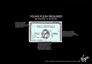 SEX PISTOLS AMERICAN EXPRESS ROCK N ROLL SWINDLE "YOUNG FLESH REQUIRED" - Picture 1 of 1