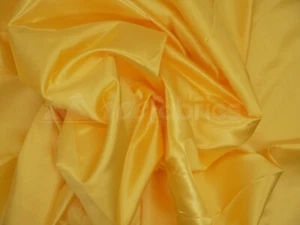 Yellow Bridal Satin Fabric Silky By The Yard- Soft Thick Satin- - Picture 1 of 4