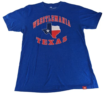  Camiseta WrestleMania "Texas" Azul Grande Deportiva Algodón Poliéster  Foto 1 de 4