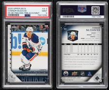 2020-21 Upper Deck 2005-06 Young Guns Tribute Achievements Connor McDavid PSA 9