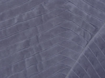 WILLIAMS SONOMA PLEATED VELVET ITALIAN STRAW 3PC DECORATIVE PILLOW COVER SET - Image 1 of 2