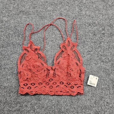 Bralette Free People Adella para mujer XS diseño de encaje naranja suave elástico F16M00206 Foto 1 de 4