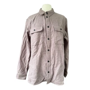 Everlane The Heavyweight Overshirt Mens LARGE Brown Flannel Pockets Long Sleeve - Picture 1 of 6