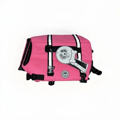 Chaleco Salvavidas Vivaglory Perro con Asa de Rescate, Rosa Brillante, Pequeño Foto 1 de 4