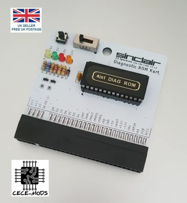 Cartucho de prueba de diagnóstico ZX Spectrum 16k 48 128 k - ROM de prueba externa - Imagen 1 de 4