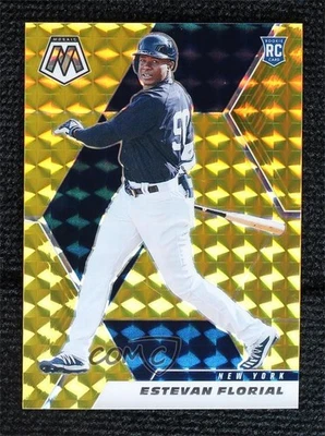 2021 Panini Mosaic Rookie Gold Mosaic Prizm /10 Estevan Florial #247 Rookie RC - Image 1 of 2