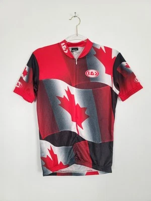 Camiseta deportiva Louis Garneau Canadá ciclismo bicicleta para hombre talla pequeña bandera canadiense LG Foto 1 de 4