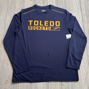 Toledo Rockets LS TShirt Men’s M Lightweight Blue Long Sleeve Spellout Logo New - Picture 1 of 11