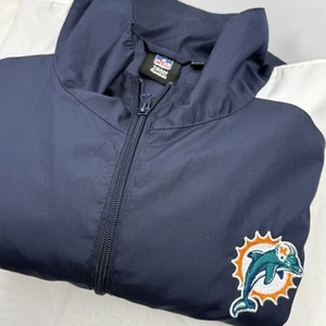 Vintage Miami Dolphins Jacket Mens Size XXL Football Windbreaker Active SI Retro - Picture 1 of 8