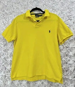 POLO RALPH LAUREN Polo Shirt Youth Size L Classic Soft Knit Yellow Pony Shirt - Picture 1 of 9