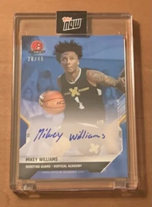 2021 TOPPS NOW BOWMAN NEXT BASKETBALL #1B MIKEY WILLIAMS - AUTOGRAMM # 28/49 - Bild 1 von 2