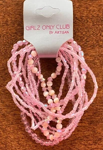 Kristall Perlen Stretch Armband Rosa 10 Stück GIRLZ ONLY CLUB #200 - Bild 1 von 2