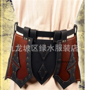 NEW Medieval Steampunk Leg Armor PU Leather Belt Warrior Perform Cosplay Costume - Picture 1 of 4