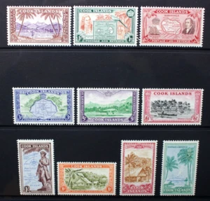 COOK ISLANDS 1949 KGVI Definitives. Set of 10 to 3/- Mint HINGED SG150/159 - Picture 1 of 2