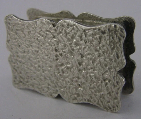 MODERNIST ENGLISH SOLID STERLING SILVER BOX 1973 TEXTURED 16g Cover