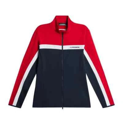 CHAQUETA J.LINDEBERG HOMBRE Golf Jarvis Capa Media Med GRANDE ROJA NUEVA NUEVA CON ETIQUETAS GMJS10948 Foto 1 de 4