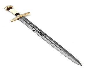 Viking, Sword Battel Ready, Custom Handmade Damascus Steel 32 Inches With Sheath