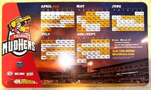 2018 TOLEDO MUD HENS MAGNET SCHEDULE - ABC WAREHOUSE DETROIT TIGERS - Picture 1 of 1