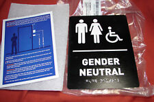 GENDER NEUTRAL,Toilet Door Sign Wheelchair sign Lavatory, Unisex,Transgender,