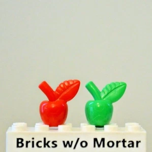 Nuevo Genuino LEGO Manzanas (Una Roja + Una Verde Brillante) Fruta Comida Cocina Manzana - Imagen 1 de 1