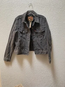 Levi’s Womens Trucker Jacket With Bleach Splatter Faded NWT Size Large - Picture 1 of 12