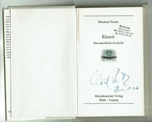 Libro - Eberhard Panitz - "Edad de hielo" con autógrafo del autor del 25.04.1984 RDA - Imagen 1 de 2