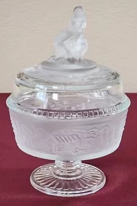 Gillinder & Sons Westward Ho Composta con coperchio EAPG antica come nuova - Foto 1 di 23