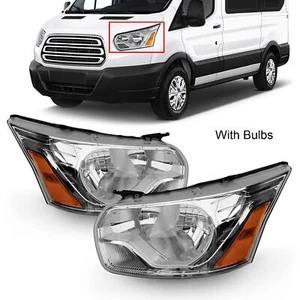 For 2014-2024 Ford Transit 150 250 350 Headlight w/Bulbs Driver Passenger Side - Picture 1 of 10
