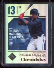 2018 Panini Chronicles Press Proof Holo Ronald Acuna Jr /299
