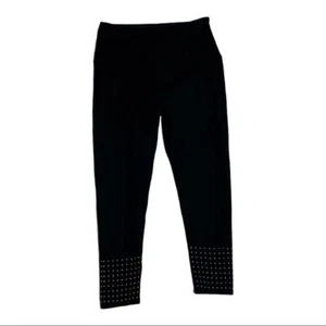 Lysse Black Cropped Leg Embellished Legging Size S - Picture 1 of 8