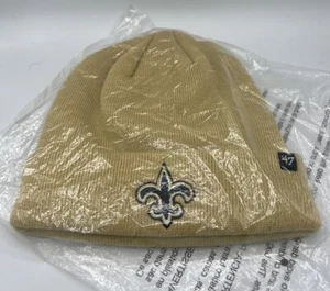 New Orleans Saints Football Team NFL Yellow Raised Knit Cuff Cap New - Picture 1 of 4