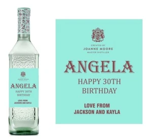 PERSONALISED BLOOM GIN BOTTLE LABEL BIRTHDAY GIFT NAME STICKER ANY OCCASION - Imagen 1 de 1