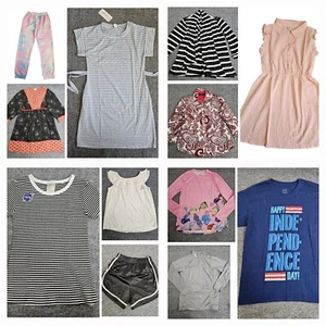 Bundle MIX Lot Of 13 Pieces Girls Size 14 (L) Top Pants Shorts Dress Rash Guard - Picture 1 of 24