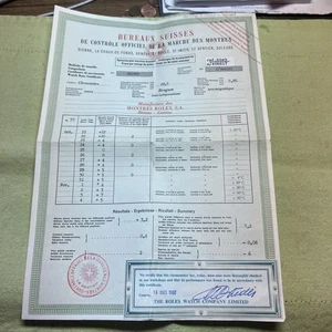 GENUINE Rolex Vintage watch Guarantee Warranty  1960 Certificate - Picture 1 of 6