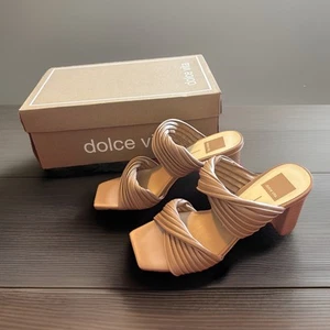 Dolce Vita Womens Cafe Stella Woven Open Toe Sandals Pilton Heels Size 7 - Picture 1 of 8