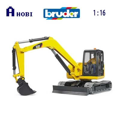 Bruder 1:16 Scale Caterpillar Mini Excavator With Worker & 360° Rotating Arm - Image 1 of 2