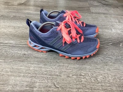 Adidas Shoes Womens 7 Kanadia Tr5 G97047 Prism Blue Gray Pink Running Sneakers - Image 1 of 4