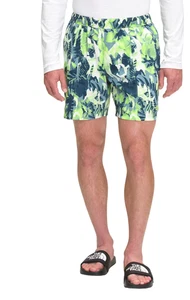 NEW The North Face Class V Pull Green Tropical Floral Shorts Mens S 7" FlashDry - Picture 1 of 1
