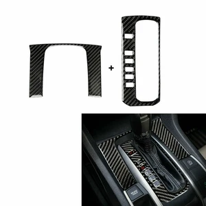 Car Gear Shift Panel Decor Cover Carbon Fiber Trim For 2016-19 Honda Civic 10th - Imagen 1 de 9