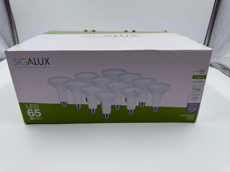 Sigalux LED Flood Lights Indoor, BR30 LED Bulb 65W Equivalent, Dimmable Reces... - Image 1 of 4