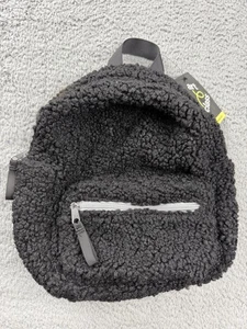 art class Sherpa Fleece Mini Backpack Black Faux Shearling Plush Kids TAK3222 - Picture 1 of 5
