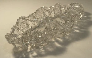 Ant Cut Glass Crystal Celery Dish Relish Tray 13” ABP American Brilliant Period - Picture 1 of 10