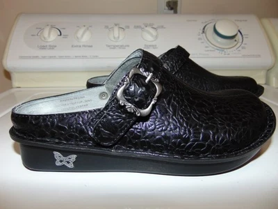 ALEGRIA MYR-435X MYRTLE DELICUT ZUECOS/ZAPATOS CON CORREA TRASERA NEGROS TALLA 36 (6-6.5US) Foto 1 de 4