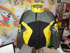 Giacca Moto Corsa Vintage TEKNIC Uomo Tg 42 Nylon Hydro-Guard con Fodera Zip-In - Foto 1 di 8